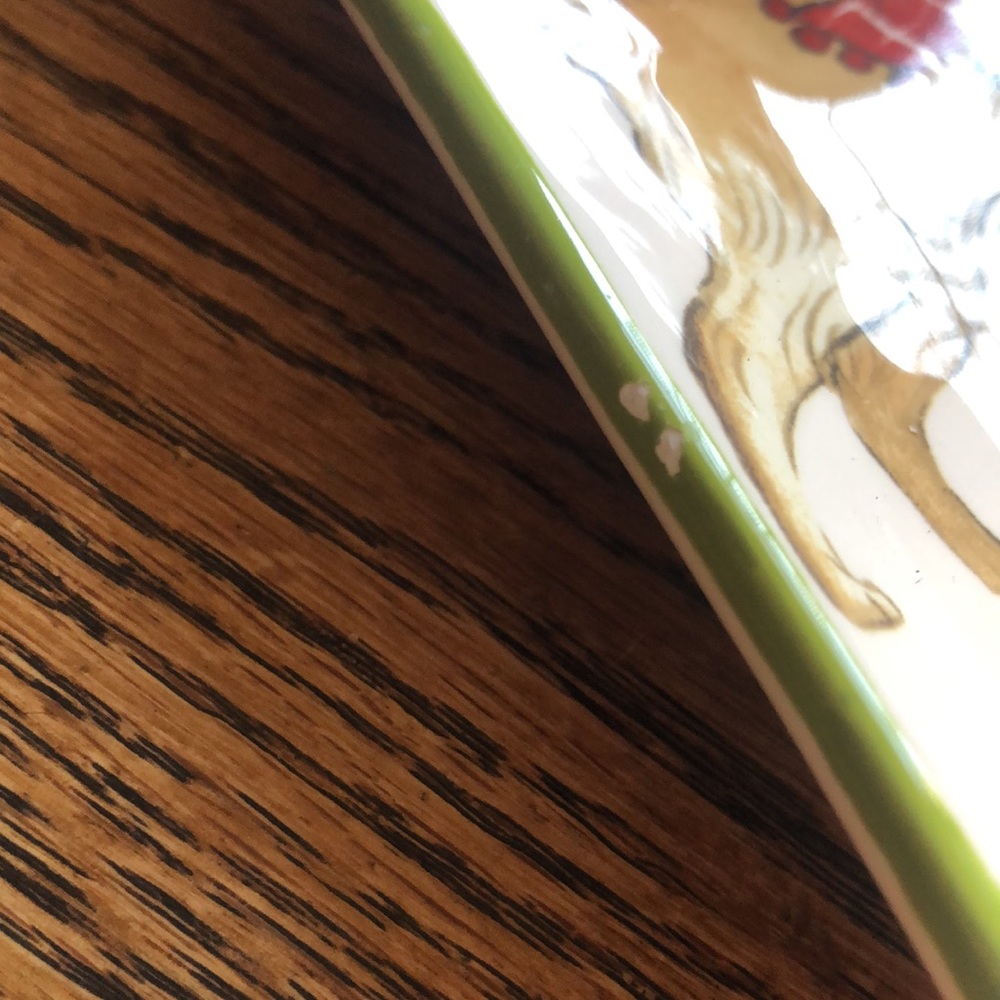 Pier 1 imports Christmas dog tray, Ironstone. Park avenue puppies. - Picture 6 of 6